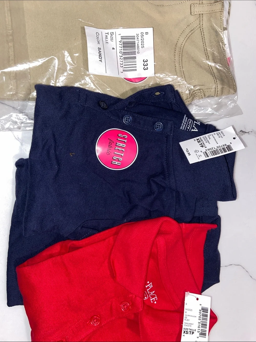 The Children's Place Red & Navy Polo Matching Set